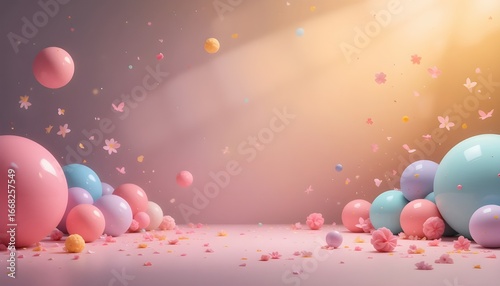 Playful Pastel Background with Soft Color Gradients for Cheerful Creative Designs