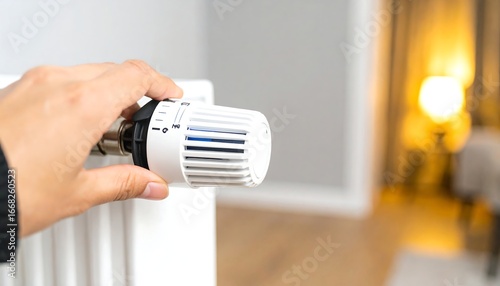 Adjusting the Thermostat on a Modern Radiator