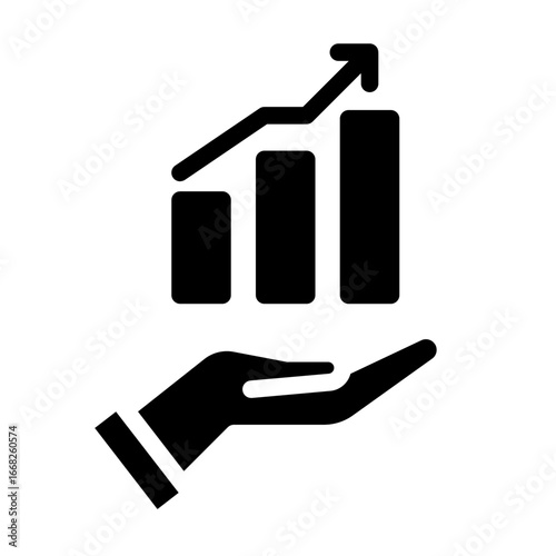 Stakeholder Glyph Icon - Growth Graph