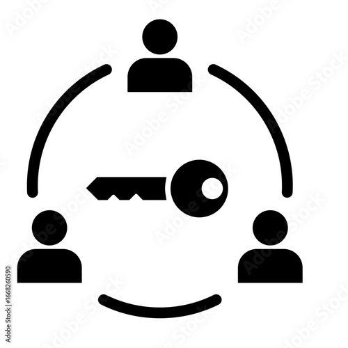 Stakeholder Glyph Icon - Key Circle