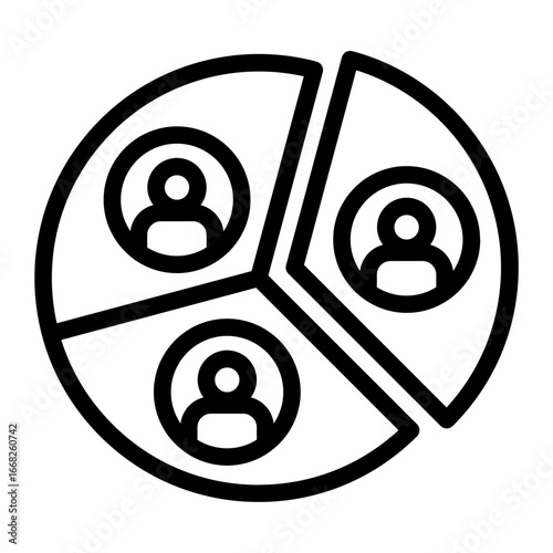 Stakeholder Icon - Pie Chart Analysis