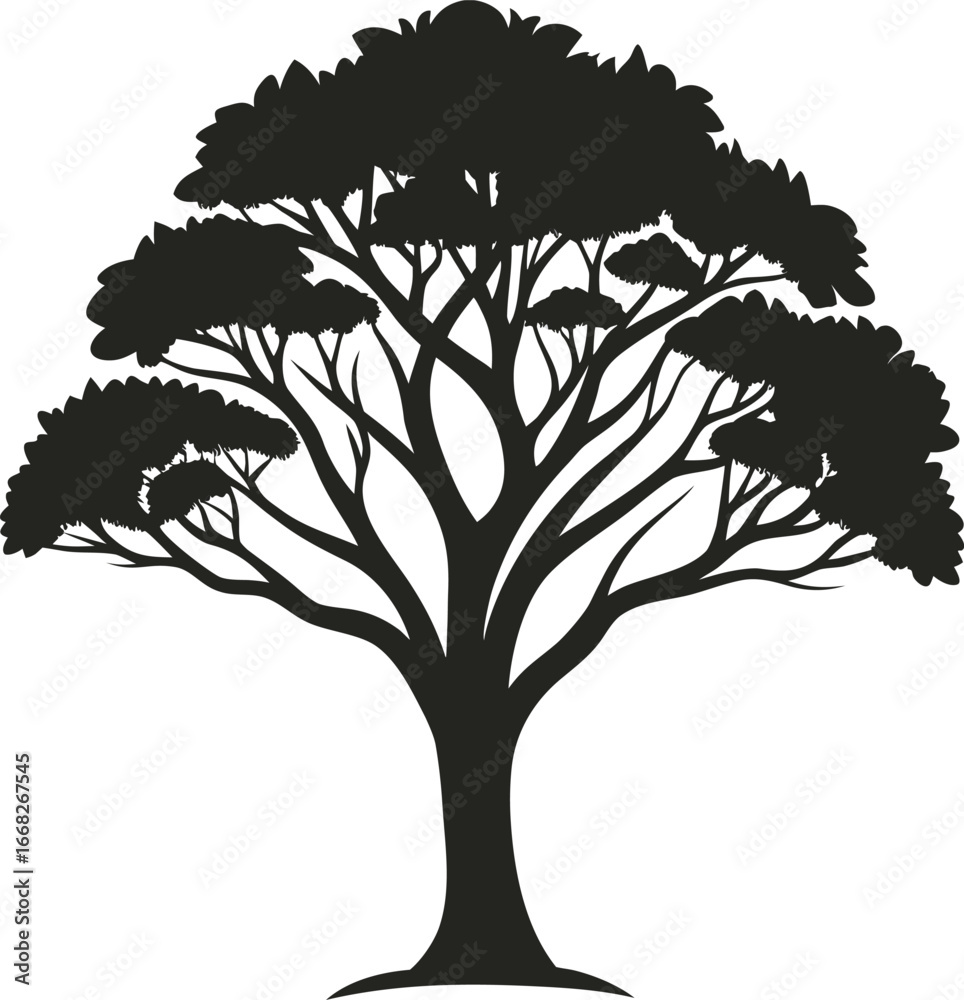 Obraz premium Tree silhouette vector