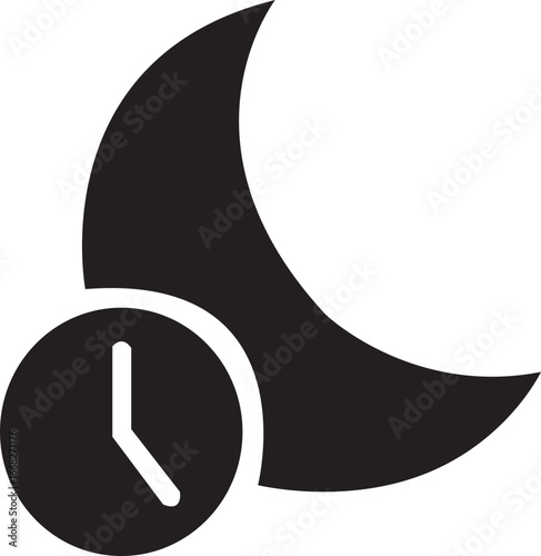 Sleeping time icon,Sleeping time icon set. late night clock hour shift routine vector symbol in a black filled and outlined style. design in modern style,sleeping time icon sign vector