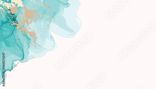 Calm ocean-inspired wash in soft aquamarine and light taupe with subtle brush texture 298394