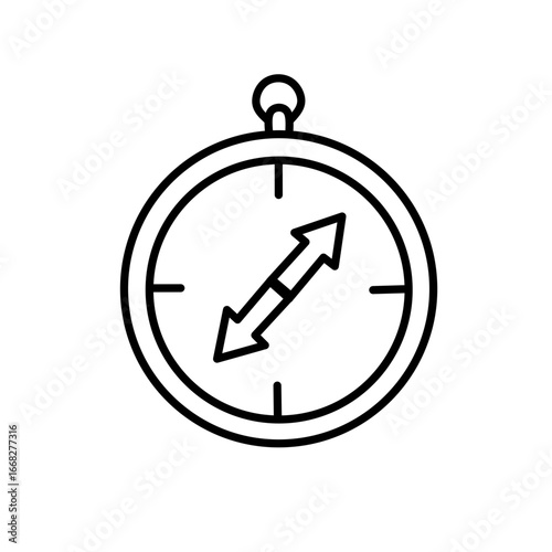 Compass Outline Icon | Ikon Kompas Garis