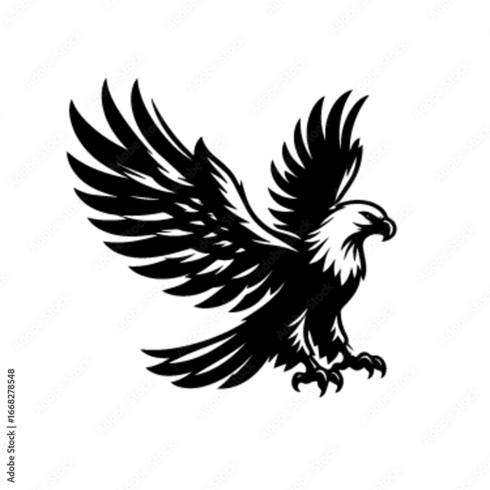 Obraz premium Dynamic Soaring Eagle Vector Illustration