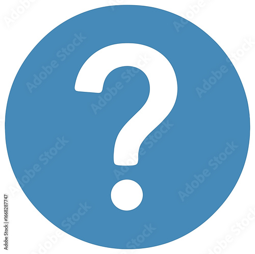 Blue question mark icon vector for curiosity and inquiry concepts – educational design
