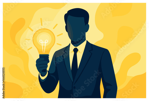Bright idea vector illustration: innovative concept for creativity and inspiration