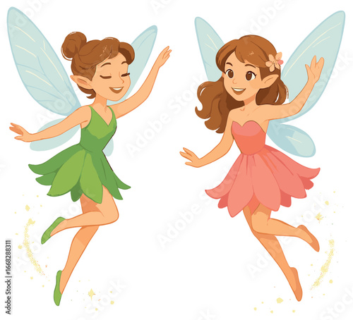 Magical fairies vector art for whimsical holiday celebrations and fantasy designs