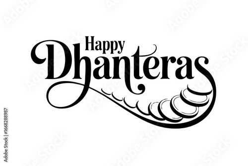Happy Dhanteras festive typography