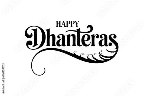 Happy Dhanteras festive typography