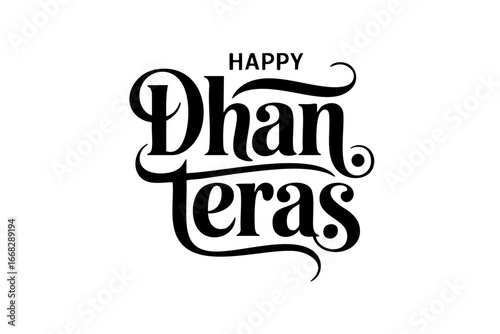 Happy Dhanteras festive typography