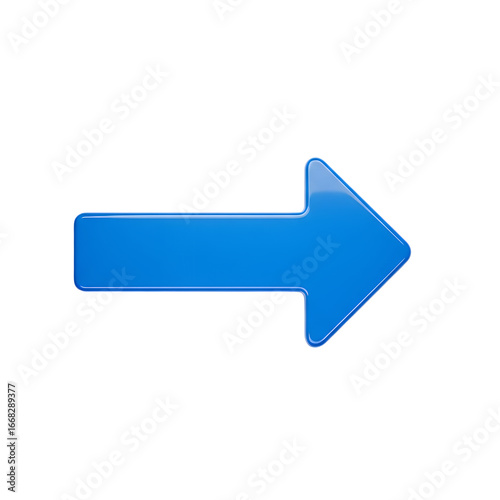 Blue Arrow Icon Pointing Right Directional Sign Navigation Business Growth Concept Vector Illustration