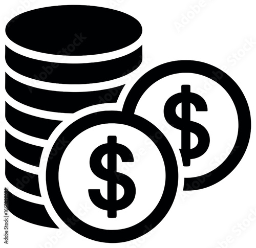Wealth symbol vector: financial icon design for prosperity and economic success
