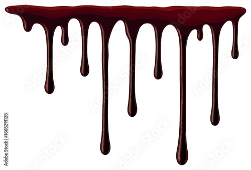 Dark red paint drips vector: ominous liquid flowing concept for halloween designs
