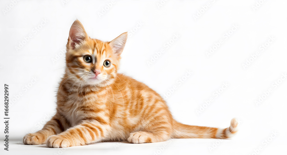 Obraz premium kitten kitten isolated on white studio background - gato filhote no fundo branco