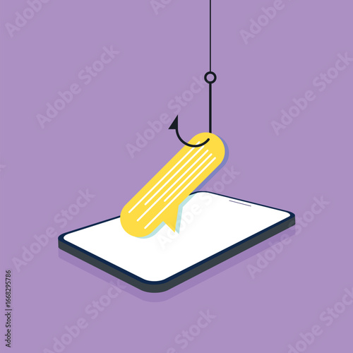 The chat messages on the phone were stolen by fishhook