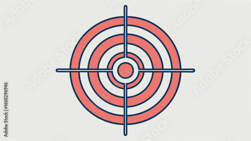 Target bullseye with crosshairs and concentric circles