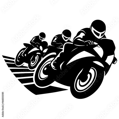 MotoGP Motorbike Racing Vector Illustration