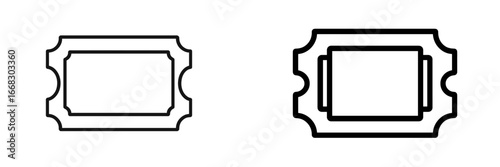 Vector illustration of two ticket designs in black and white style