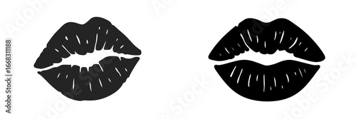 Chic vector lip illustration for diverse design needs