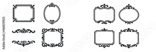 Elegant vector frames for decorative purposes in artistic designs