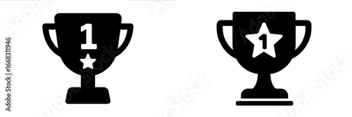 Trophies representing winners in competition or achievement