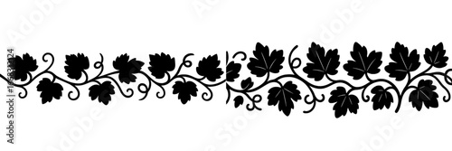 Floral vine border design for elegant decorations and crafts