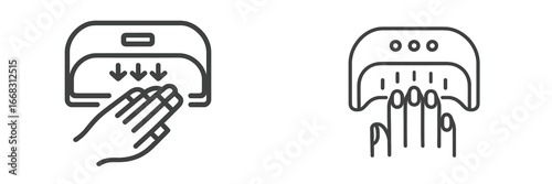 Hand dryer vector illustration for public restroom use