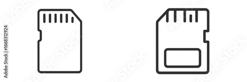 Vector illustration of SD memory card design with isolated style