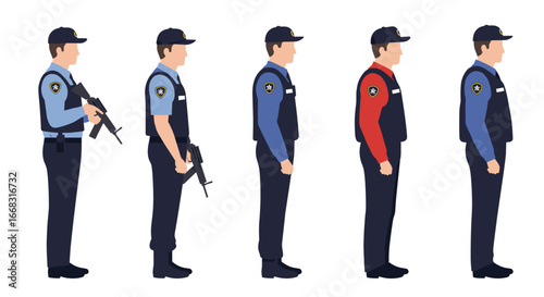 Uniformed security guard evolution: modern styles and equipment progression