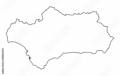 Andalusia outline map