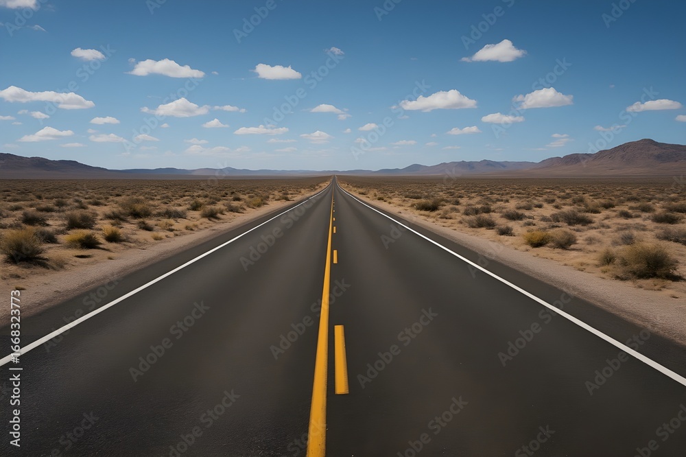 Naklejka premium road to the desert