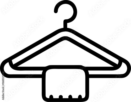 clothes hanger vector icon on white or transparent background. Fashion or fashion design icons items for fashion designer. Stroke icon collections. Editable Stroke icon collection.
