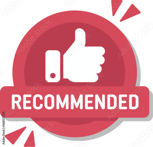 Recommended product best choice quality approval vector icon