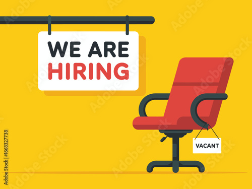 We are hiring job vacancy recruitment open position concept