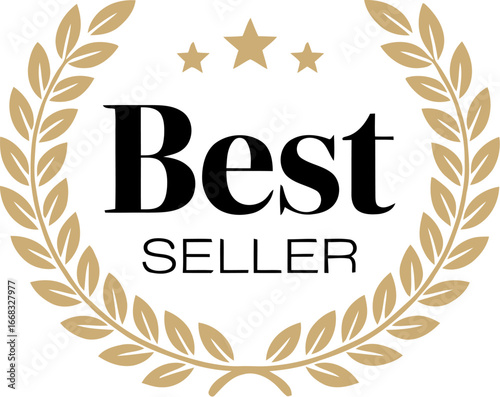 Best seller laurel wreath vector icon achievement award design