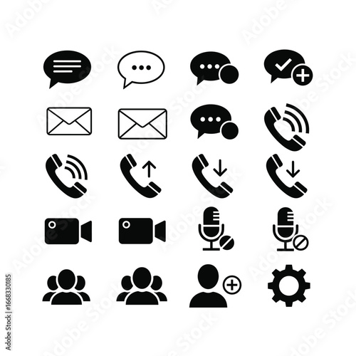 Communication Icons: A Modern Set for Web and App Design