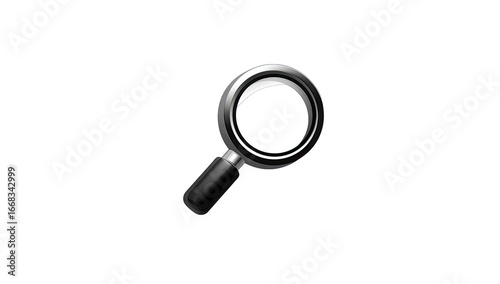 Wallpaper Mural 3D magnifying glass icon on black Torontodigital.ca