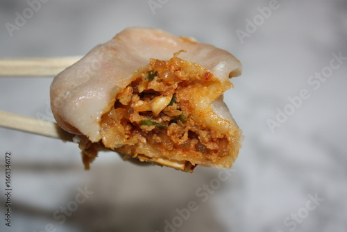 South Korean kimchi dumplings
