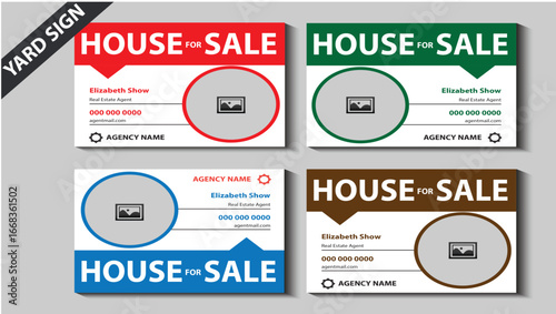 House for sale yard Signs advertising