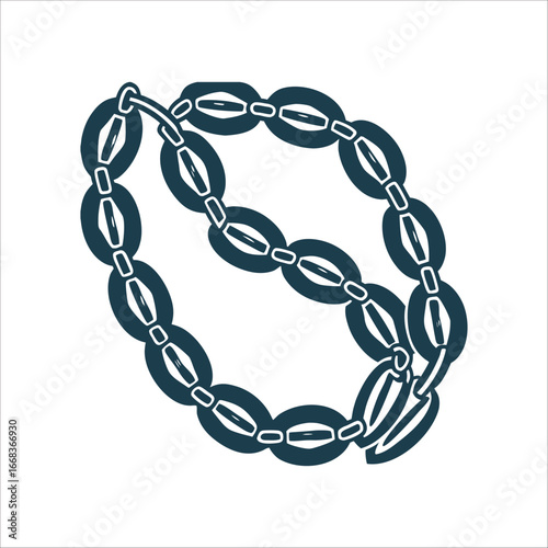 Opele Divination Chain - Santería Ifá Tradition Santería Ifa Tradition Yoruba Lukumi syncretism A simplified Opele divination chain
