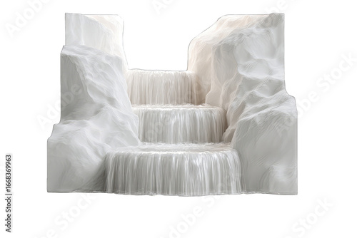 Abstract waterfall scene