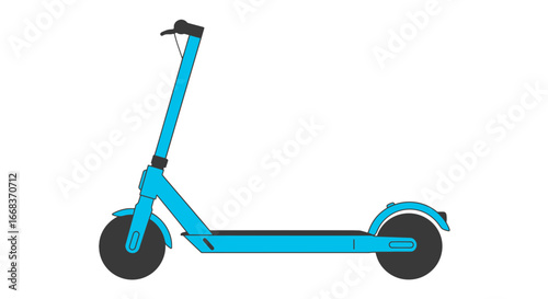 Electric scooter mobility transportation vehicle personal transport ride sharing device urban travel on transparent background