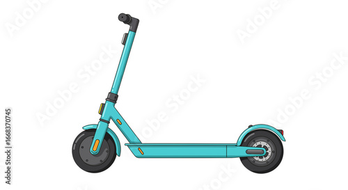 Electric scooter transportation vehicle urban mobility personal transport eco friendly scooter ride sharing travel on transparent background