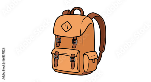 Backpack travel bag rucksack hiking camping adventure gear luggage knapsack tourist journey outdoors trip on transparent background