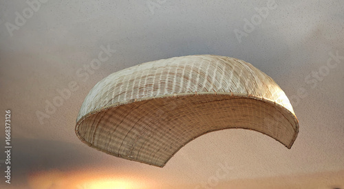 Bild auf Leinwand Large decorative lamp made of bamboo