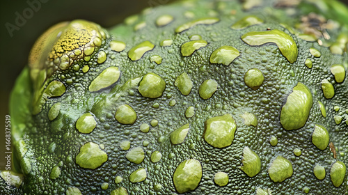 Frog skin texture close up