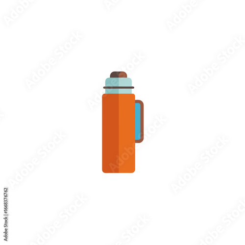Thermos Flask Beverage Container Vector, Hot Drink Storage Illustration