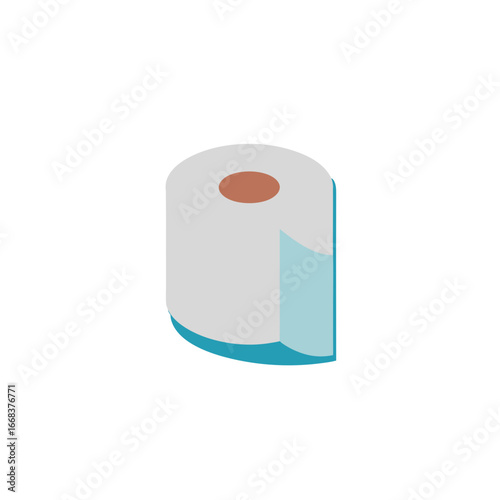 Toilet Paper Roll Hygiene Product Vector, Bathroom Essential Clipart
